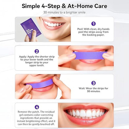 New Purple Teeth Whitening Strips 2Box